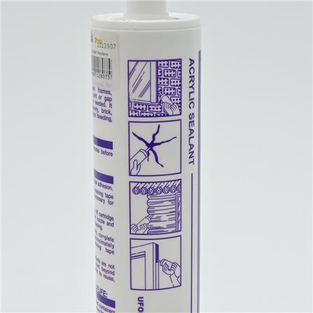 PENTENS 607 ACRYLIC CURE SILICONE SEALANT 450GM WHITE