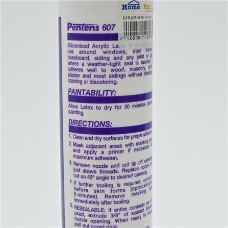 PENTENS 607 ACRYLIC CURE SILICONE SEALANT 450GM WHITE