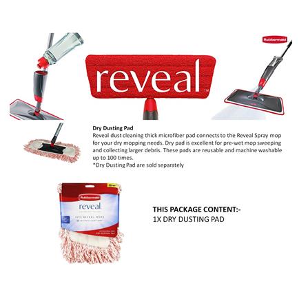 RUBBERMAID REVEAL SPRAY MOP DRY DUSTING PAD RED