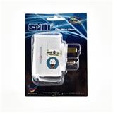 3PIN 3WAY ADAPTOR WITH NEON + SURGE S703N-BP NESLY