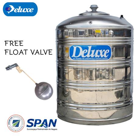 DELUXE STAINLESS STEEL WATER TANK VERTICAL WITHOUT STAND FLAT BOTTOM CL220F 10,000L