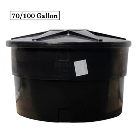 DELUXE POLYETHYLENE WATER TANK ROUND TYPE N70RD 70/100 GALLON