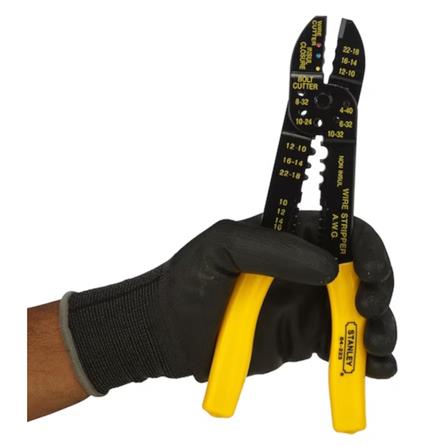 STANLEY  CRIMPING PLIER 9"  (YELLOW-BLACK)