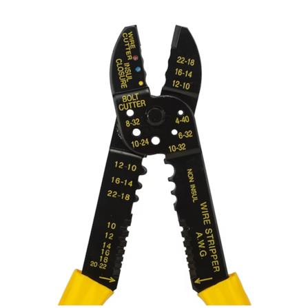 STANLEY  CRIMPING PLIER 9"  (YELLOW-BLACK)