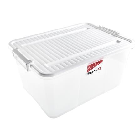 STORAGE BOX WITH WHEELS STACKO 2555 35.5L WHITE