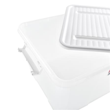 STORAGE BOX WITH WHEELS STACKO 2555 35.5L WHITE