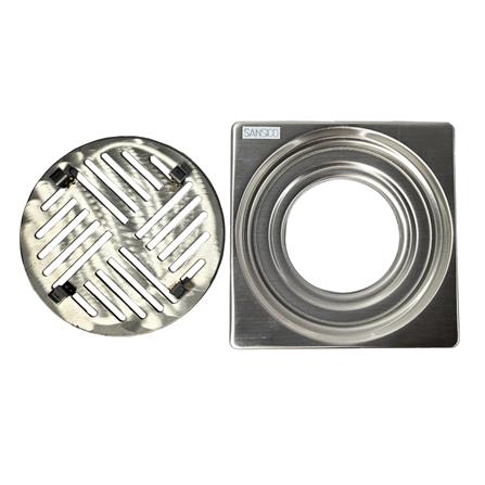 SANSICO STAINLESS STEEL GRATING CHEQUER ROUND S2CQRR 6"X6"