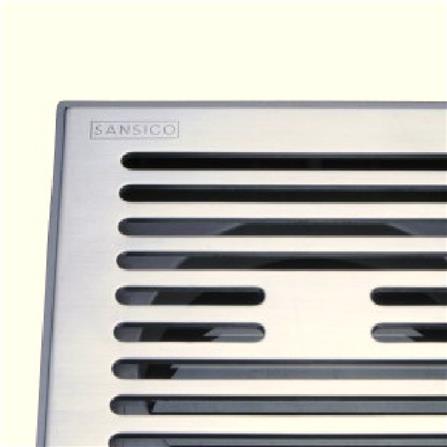 SANSICO STAINLESS STEEL GRATING BAMBOO PLASTIC COLLAR S2BB1R 6"X6"