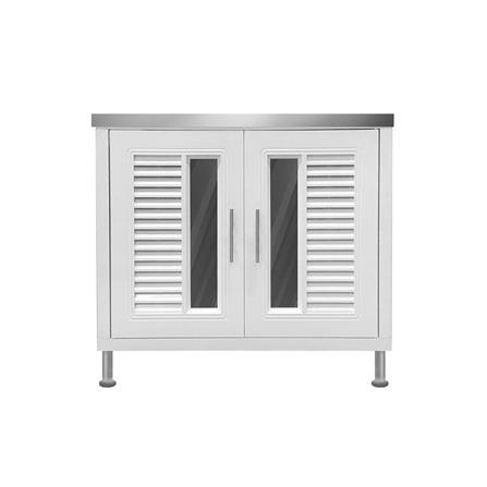 KING BASE CABINET STAINLESS STEEL SINK NUVO WHITE