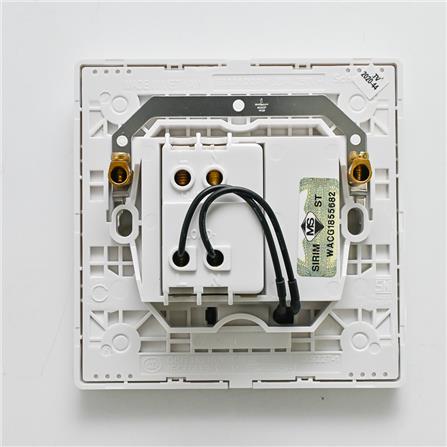 SCHNEIDER PIENO 20A 1 GANG DOUBLE POLE  SWITCH WHITE