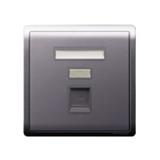 SCHNEIDER PIENO 1 GANG TELEPHONE SOCKET E8231RJS4 LAVENDER SILVER G11