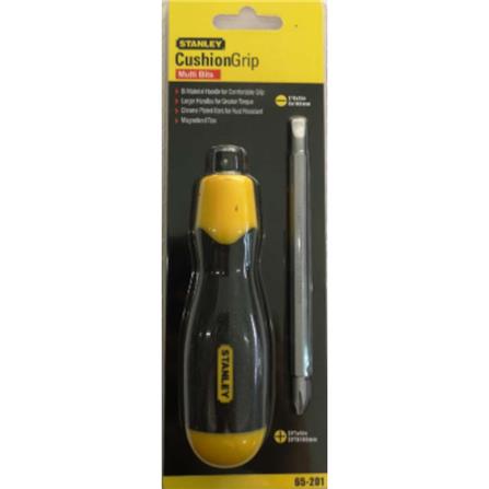 STANLEY MULTI BITS 2WAY SCREWDRIVER GRIP 4" 65-201