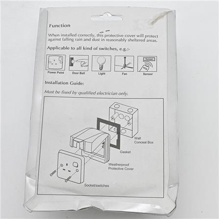 WEATHERPROOF PROTECTIVE COVER PWPC-1-HD 3" X 3" (1 GANG) PVC-LINK WHITE