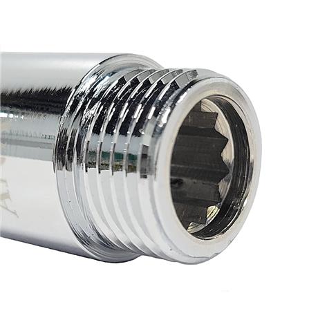 ANA CHROME PLATED FEMALE MALE BRASS SOCKET 1105-420 (20MM HEIGHT) SILVER