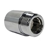 ANA CHROME PLATED FEMALE MALE BRASS SOCKET 1105-425 (25MM HEIGHT) SILVER