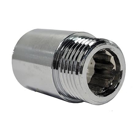 ANA CHROME PLATED FEMALE MALE BRASS SOCKET 1105-425 (25MM HEIGHT) SILVER