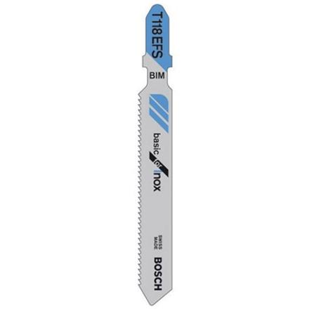 BOSCH JIGSAW BLADE T118EFS  (STAINLESS STEEL) 1.5mm - 4.0mm 5PCS/PACK