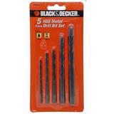 BLACK & DECKER METAL DRILL BIT 5EA/SET