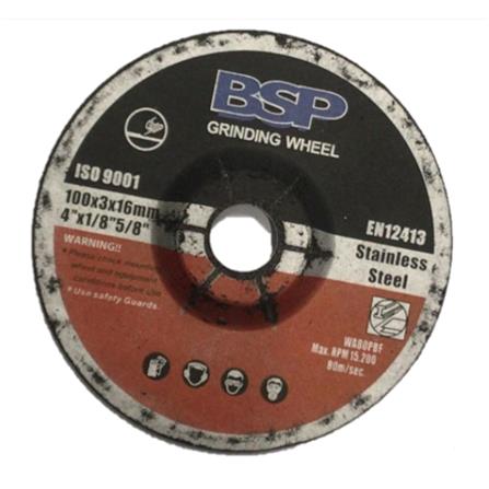 BSP GRINDING DISC 100 X 3 X 16MM METAL BAG80