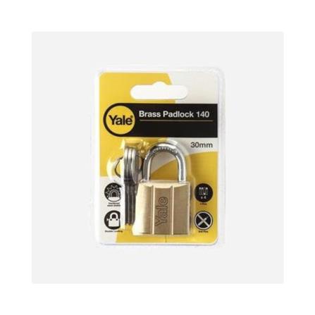 YALE 30MM BRASS PADLOCK V140.30
