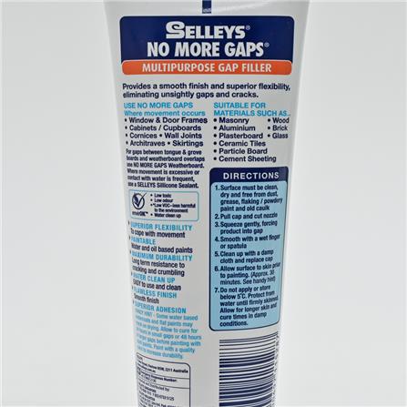 SELLEYS SILICONE NO MORE GAPS FILLER TUBE 320G WHITE