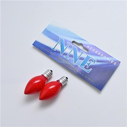 7W E12 CHILLY BULB RED 2PCS MASTAR