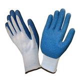 10" COTTON GLOVES WITH LATEX ON PALM SIDE.