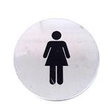 AVIO DESTINATION BOARD ROUND STEEL PLATE SIGN- WOMAN EACH