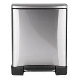 SQUARE DUSTBIN PEDAL ACCO CUBE2 EK1437MT 20L SILVER