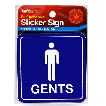 UNICORN SIGNAGE MALE STICKER USS-805 BLUE/WHITE STICKER