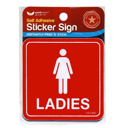 UNICORN SELF ADHESIVE SIGNAGE FEMALE STICKER USS-806 EACH