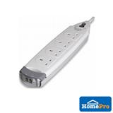 BELKIN TRAILING SOCKET WITH TELEPHONE & SURGE PROTECTOR 4 GANGS F9H410SA