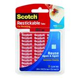 SCOTCH RE-USABLE TABS 1X1IN 18 SQUARES
