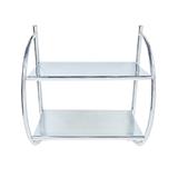 MOYA BATH RACK 2TIER 12010C SILVER (H54XW44XD26 CM)