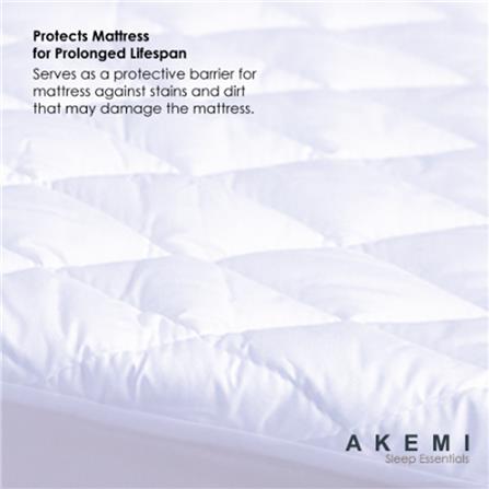 AKEMI MATTRESS PAD SLEEP ESSENTIAL QUEEN WHITE