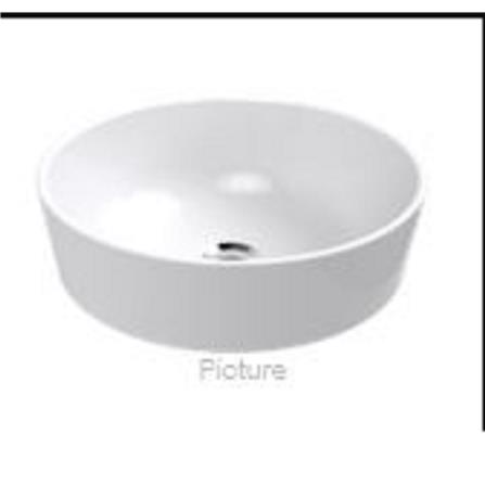 AMERICAN STANDARD ABOVE COUNTER WASHBASIN CL-0509I WHITE