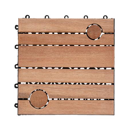 TENG WOODEN FLOOR DECKING SPRING CIRCLE 30X30CM BROWN