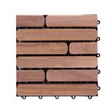 TENG WOODEN FLOOR DECKING SPRING KONNECT 30X30CM BROWN