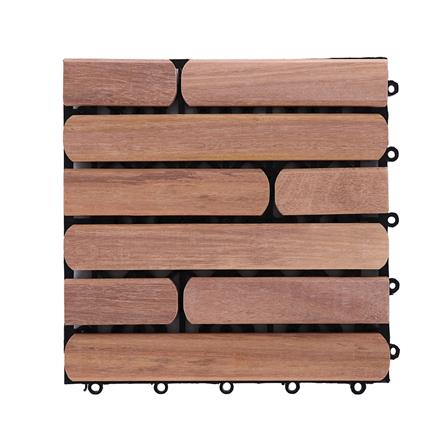 TENG WOODEN FLOOR DECKING SPRING KONNECT 30X30CM BROWN