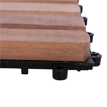 TENG WOODEN FLOOR DECKING SPRING KONNECT 30X30CM BROWN