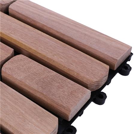 TENG WOODEN FLOOR DECKING SPRING KONNECT 30X30CM BROWN