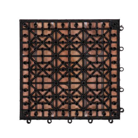 TENG WOODEN FLOOR DECKING SPRING KONNECT 30X30CM BROWN