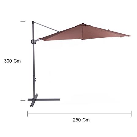 HOMEPRO SPRING UMBRELLA FOR OUTDOOR AND GARDEN L YF1134 BROWN