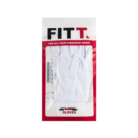 CLOTH GLOVES FITT WHITE