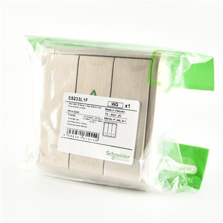 SCHNEIDER PIENO 3GANG 1WAY SWITCH E8233L1F_WG_G11