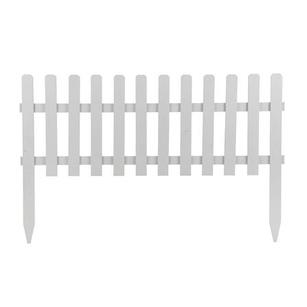 RUBBERWOOD FENCE WITH STAKE U-01 XL W110XH70CM  WHITE