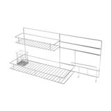 2-TIER WALL-MOUNTED DISH DRAINER RACK WITH CUTLERY HOLDER EKONO 106E4