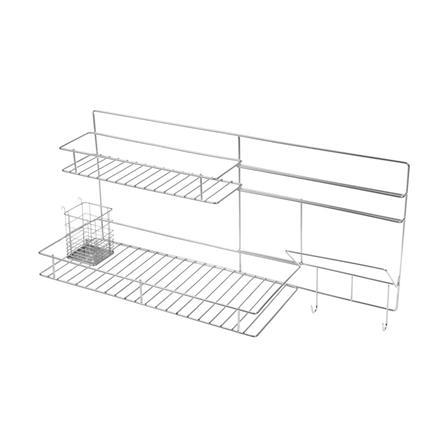 2-TIER WALL-MOUNTED DISH DRAINER RACK WITH CUTLERY HOLDER EKONO 106E4