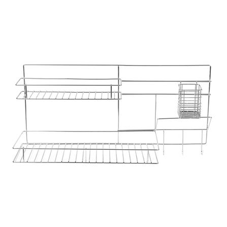 2-TIER WALL-MOUNTED DISH DRAINER RACK WITH CUTLERY HOLDER EKONO 106E4