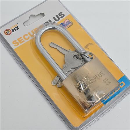 LITTLE FIZ SINGLE BRASS PADLOCK LONG SHACKLE 50MM